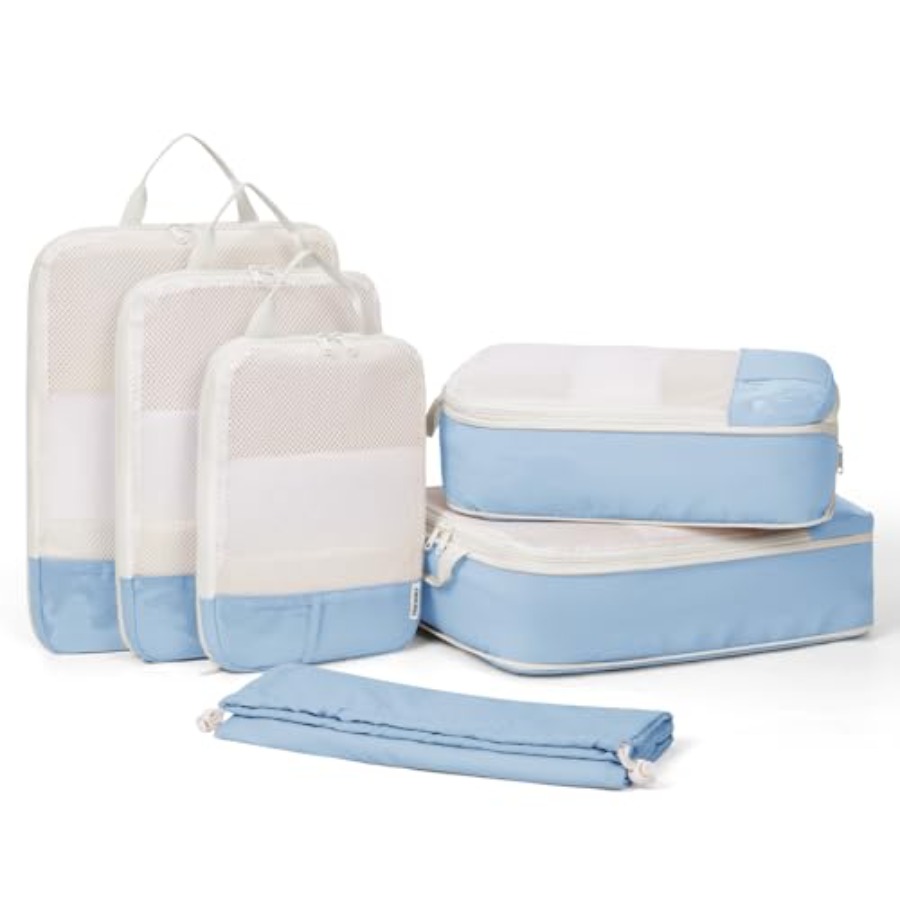 Women'S Bags Travel - 6 Set Compression Packing Cubes for