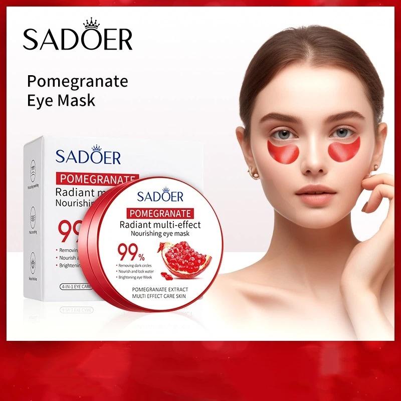 Women Bags Under Eyes - 60Pcs SADOER Red Pomegranate Collagen Eye