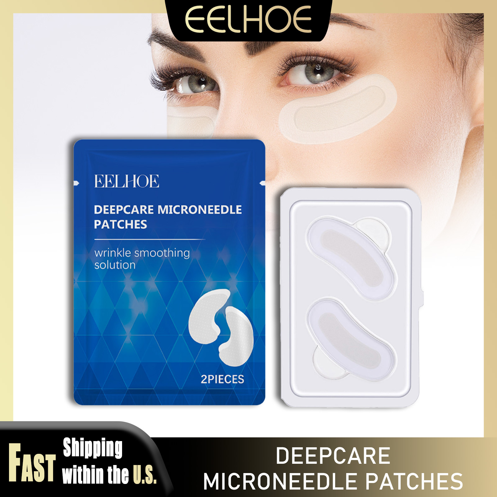 Women Bags Under Eyes - EELHOE Retinol Microneedle Eye Mask Enhanced