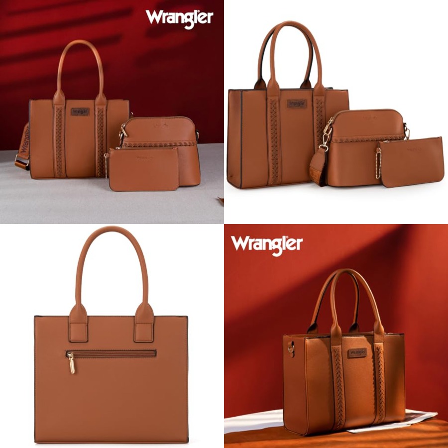 Women'S Wrangler Bags - Wrangler 3Pcs Purses for Women Tote