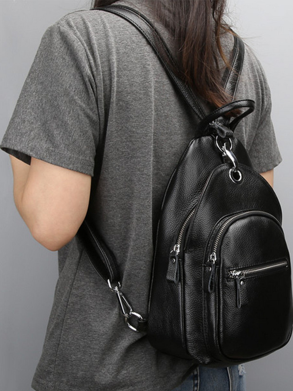 Women'S Elle Bags - Bapa Genuine Leather Bla round Bag