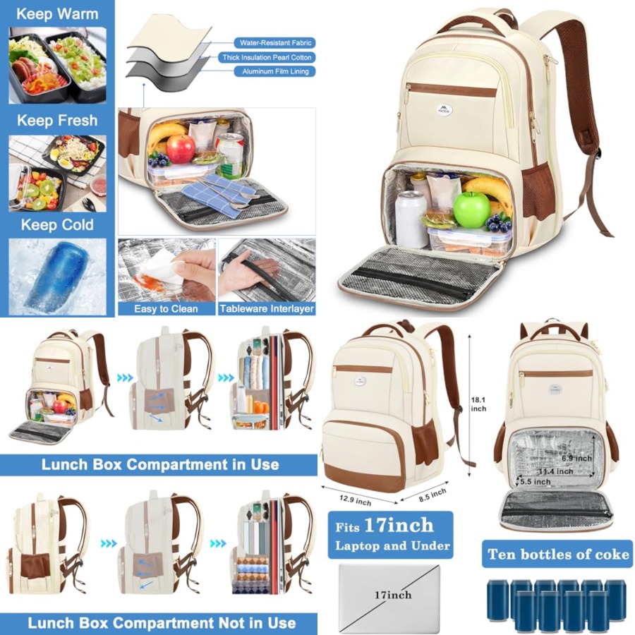Women Bags College - Backpack Lunch Bag for Women, Sturdy