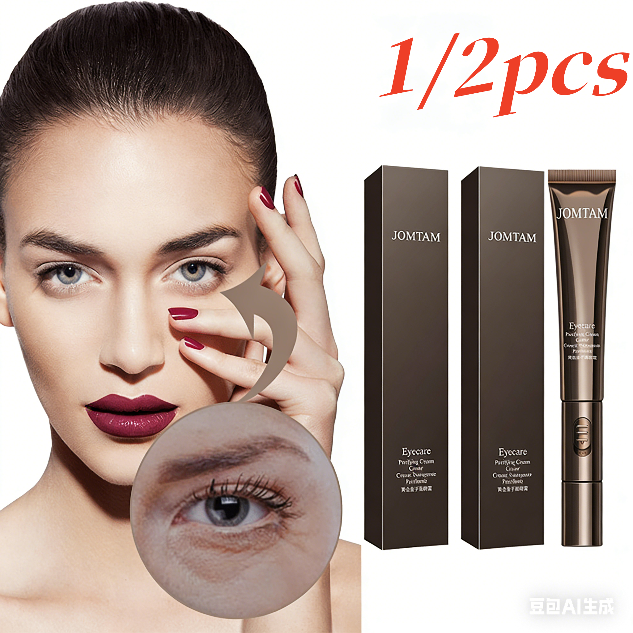 Women Bags Under Eyes - 1/2pcs Caffeine Firming Eye Cream Fade