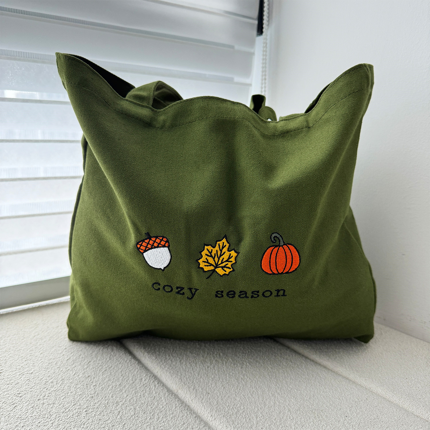 Women Bags Ck - Cozy Season Vintage Style Embroidered Army