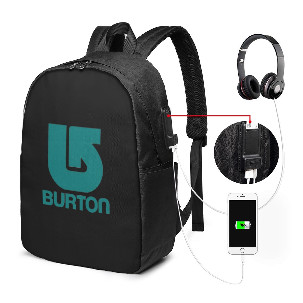 Women Bags College - Burton Snowboard Sportive Backpack Travel Notebook