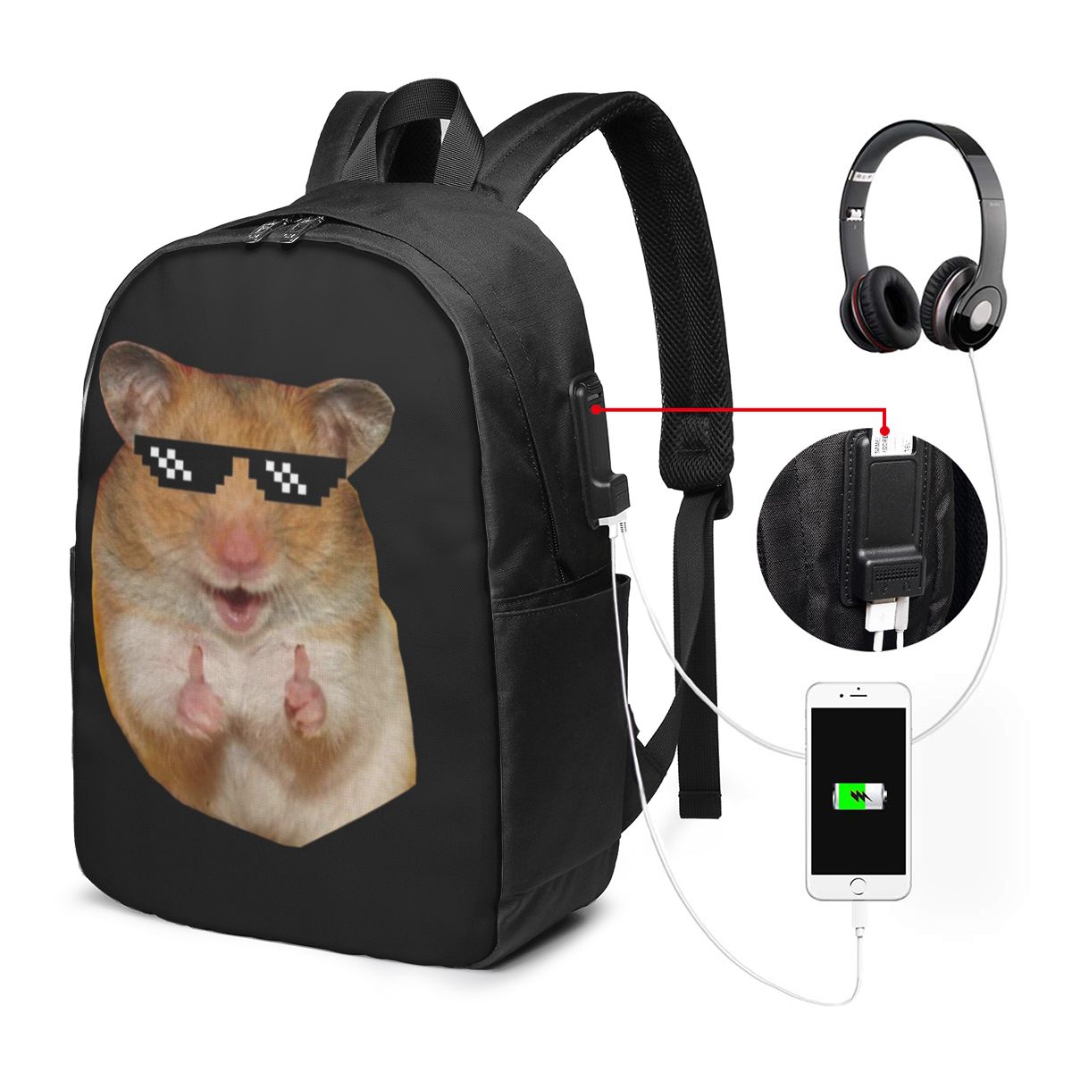Funny Hamster Backpack Travel  - Woman In Bag recensione e prezzo