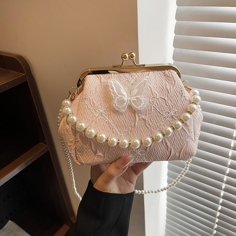 Bow Hasp Beads Solid Colors Cr - Women Bags Designer Sale recensione e prezzo