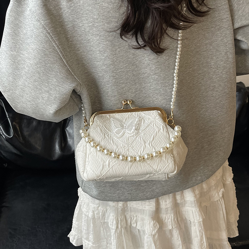 Bow Hasp Beads Solid Colors Cr - Women Bags Designer Sale recensione e prezzo