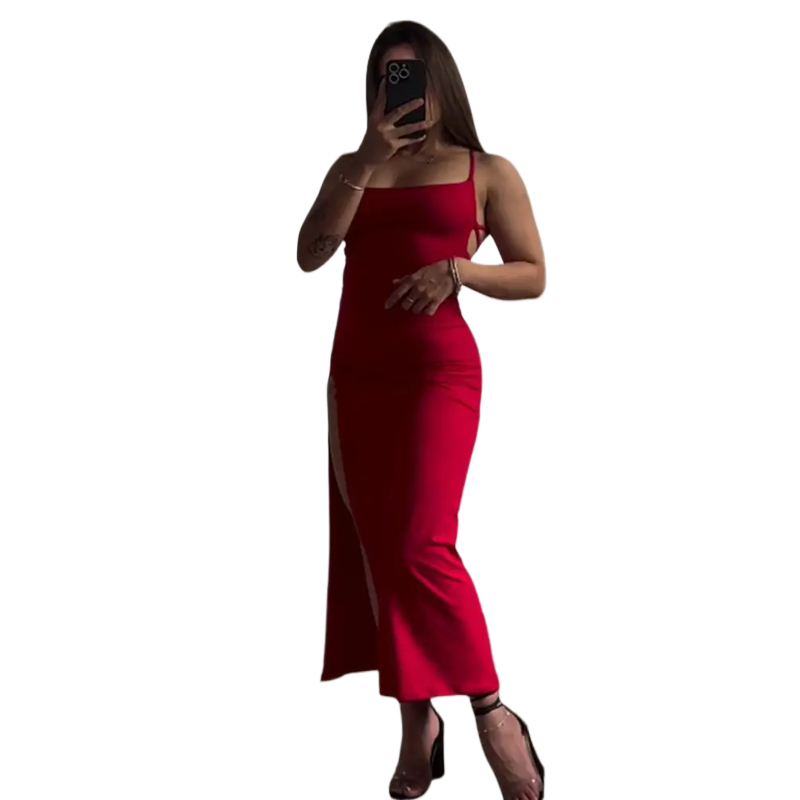 2025 Sexy Suspender Slit Dress - Women Bags Winners recensione e prezzo