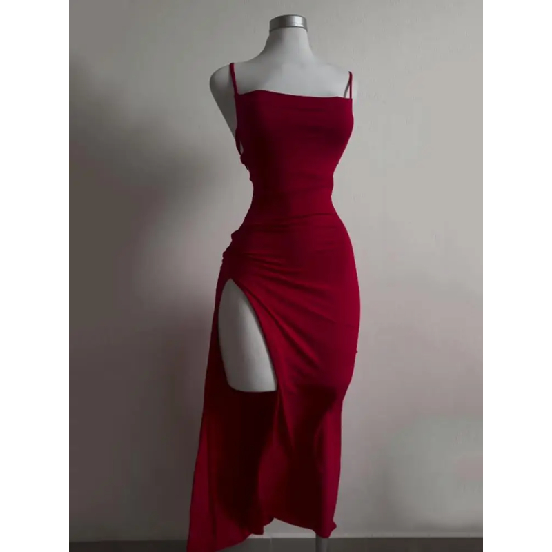 2025 Sexy Suspender Slit Dress - Women Bags Winners recensione e prezzo