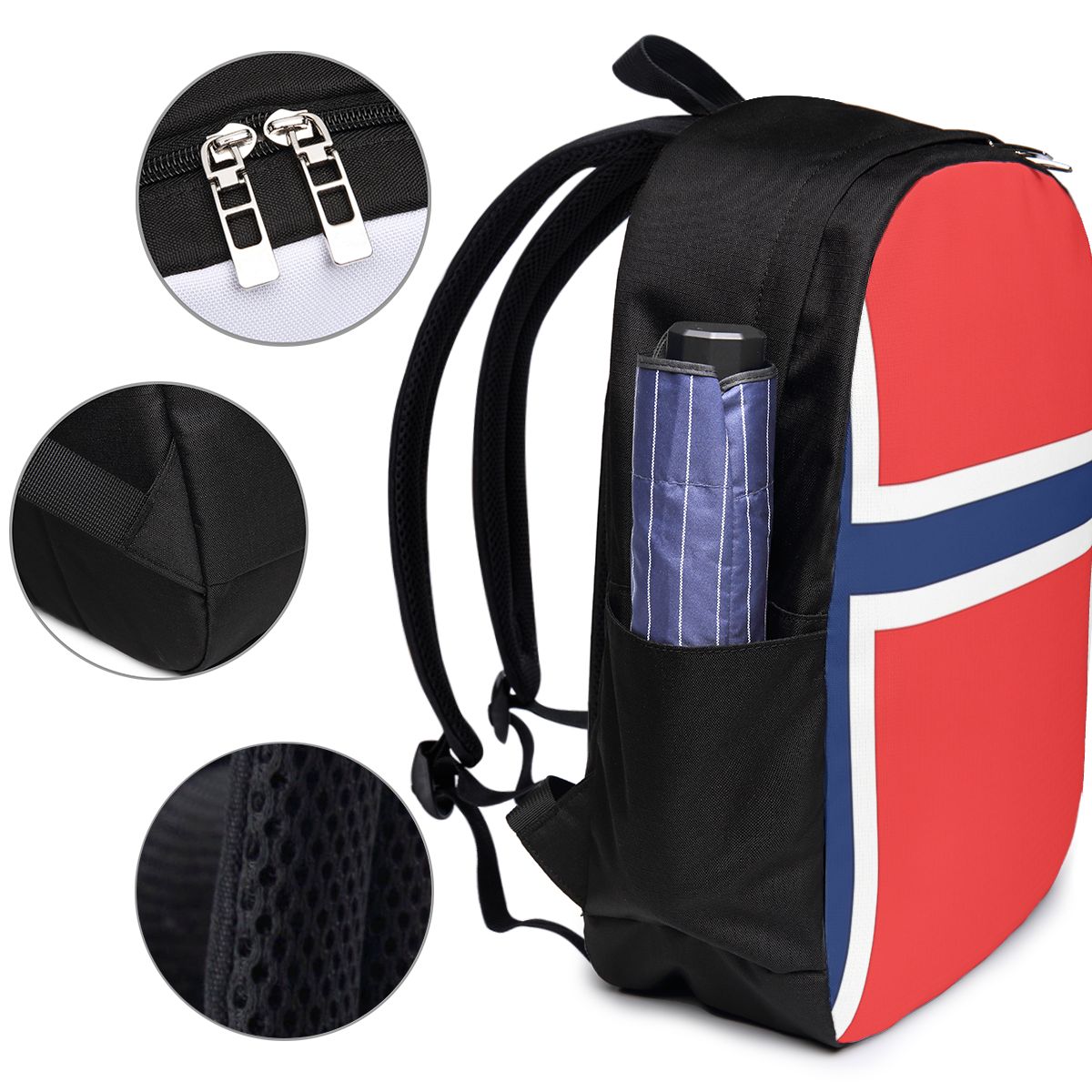 Norway Flag Backpack Travel No - Women Bags College recensione e prezzo