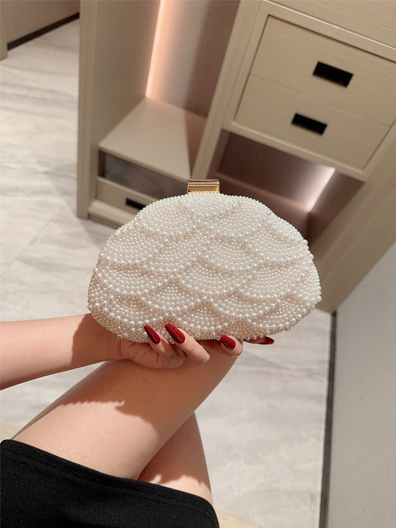 Elegant Pearl Dinner Bag with  - Evening Bag Beaded recensione e prezzo