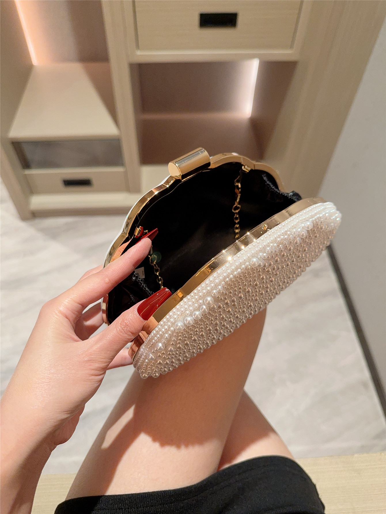 Elegant Pearl Dinner Bag with  - Evening Bag Beaded recensione e prezzo