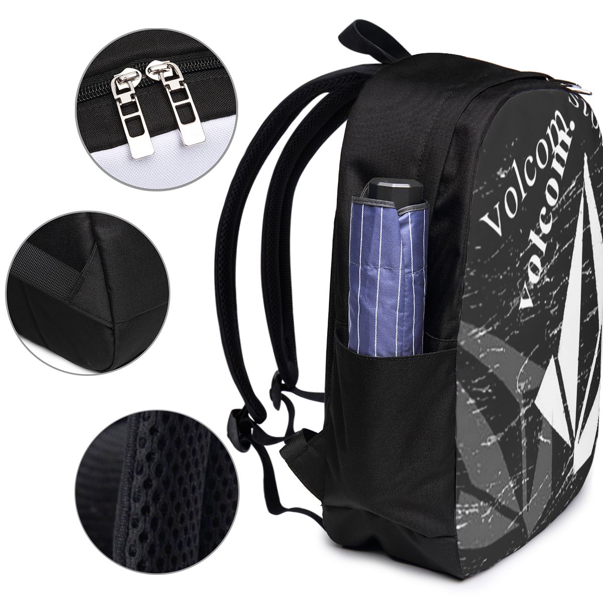 V-Volcom Logo Backpack Travel  - Women Bags College recensione e prezzo