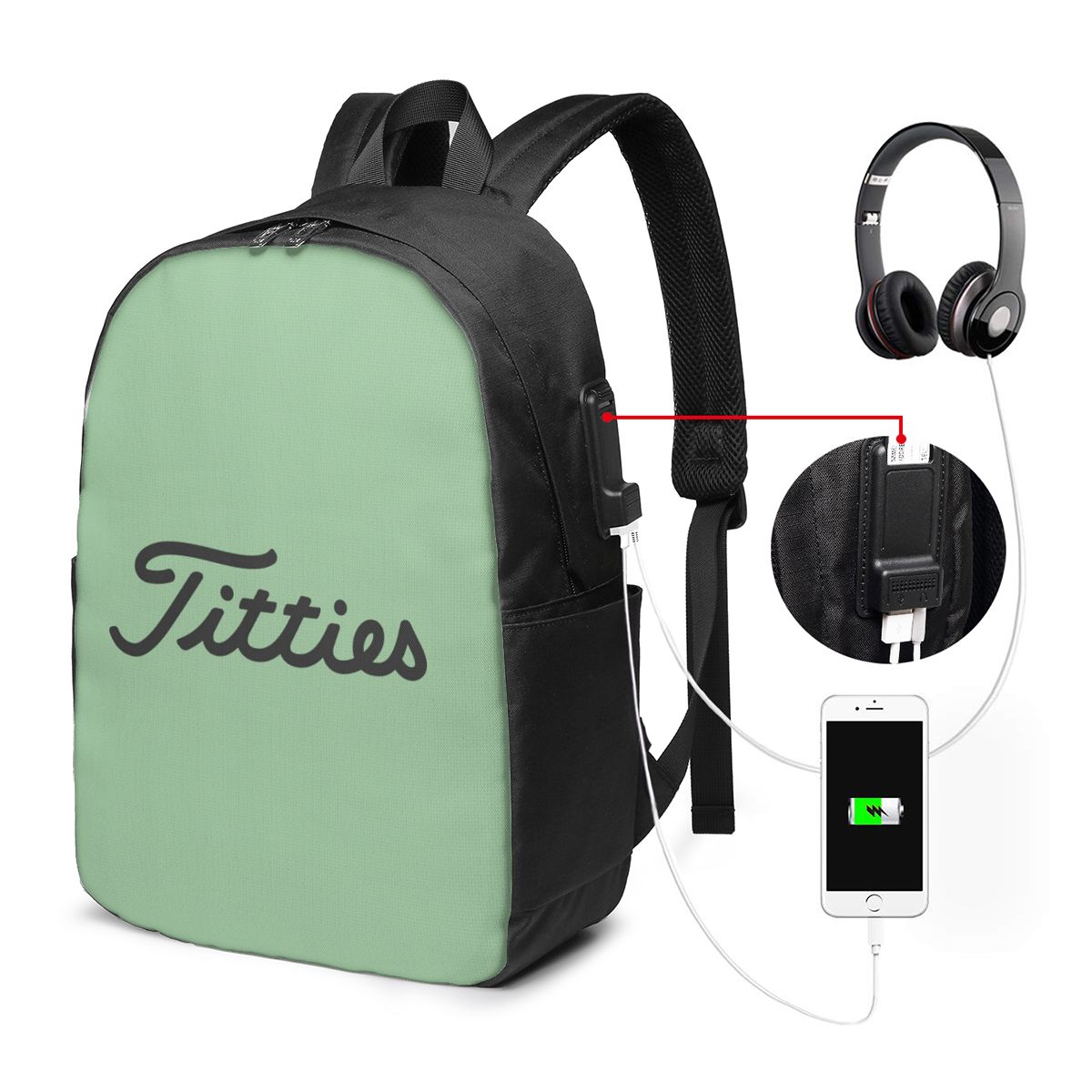 Titties Golf Ball Backpack Tra - Women Bags College recensione e prezzo