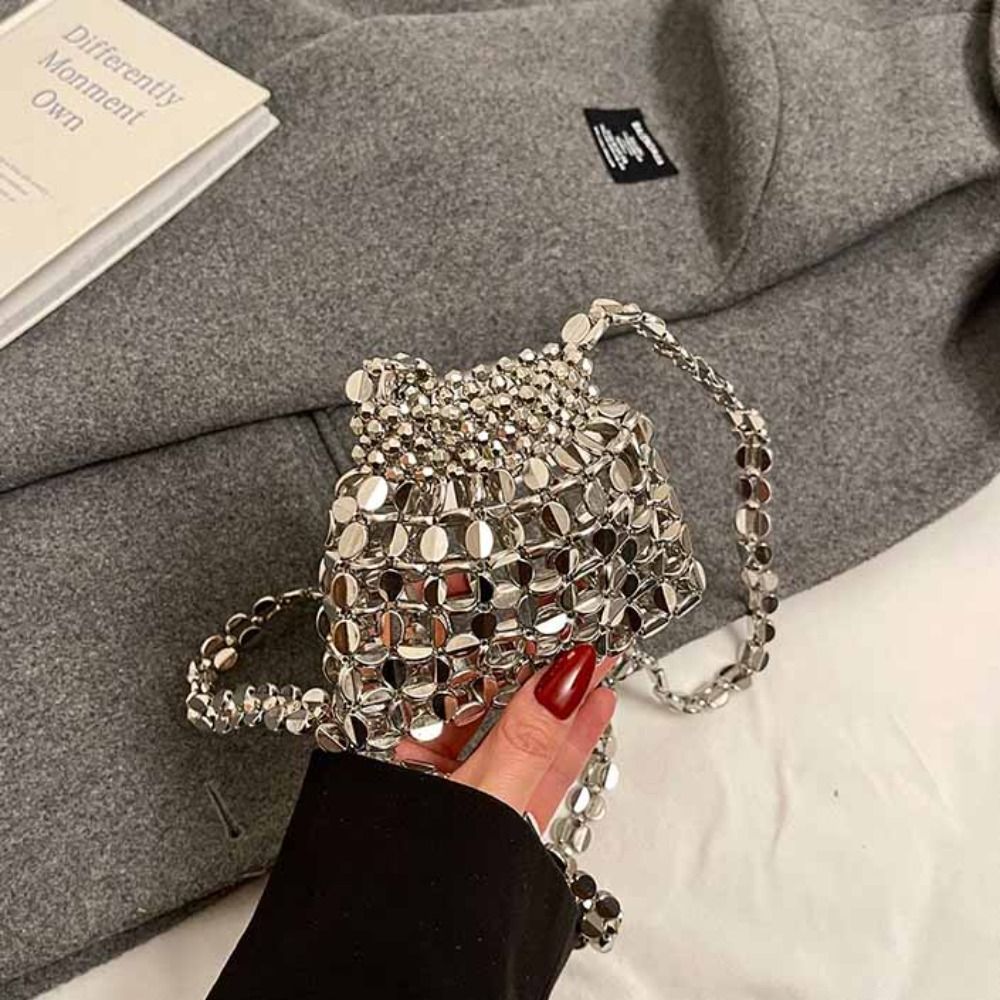 Silver Shiny Sequin Evening Ba - Evening Bag Beaded recensione e prezzo