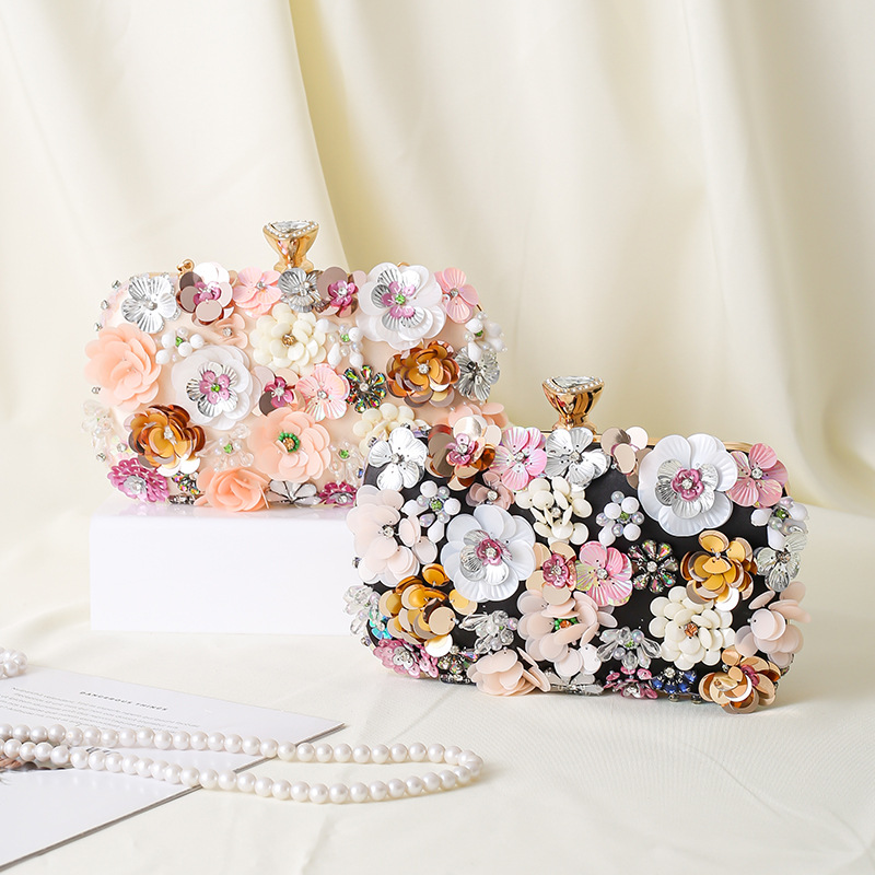 Floral Evening Dinner Handbag  - Evening Bag Beaded recensione e prezzo