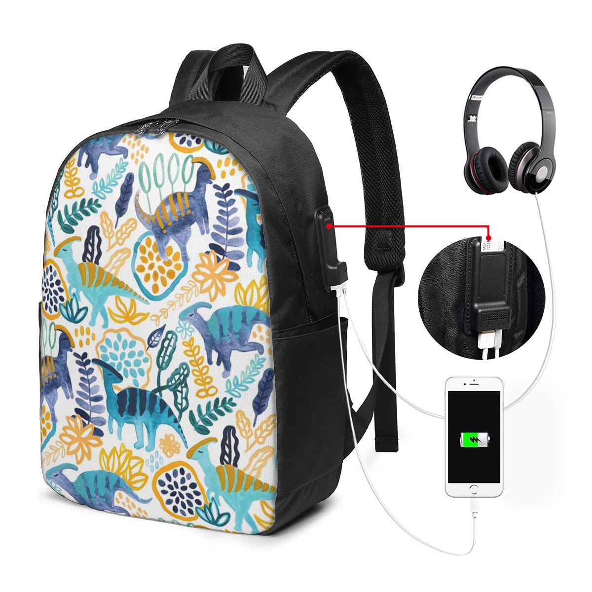 Gouache Parasaurolophuses Back - Women Bags College recensione e prezzo