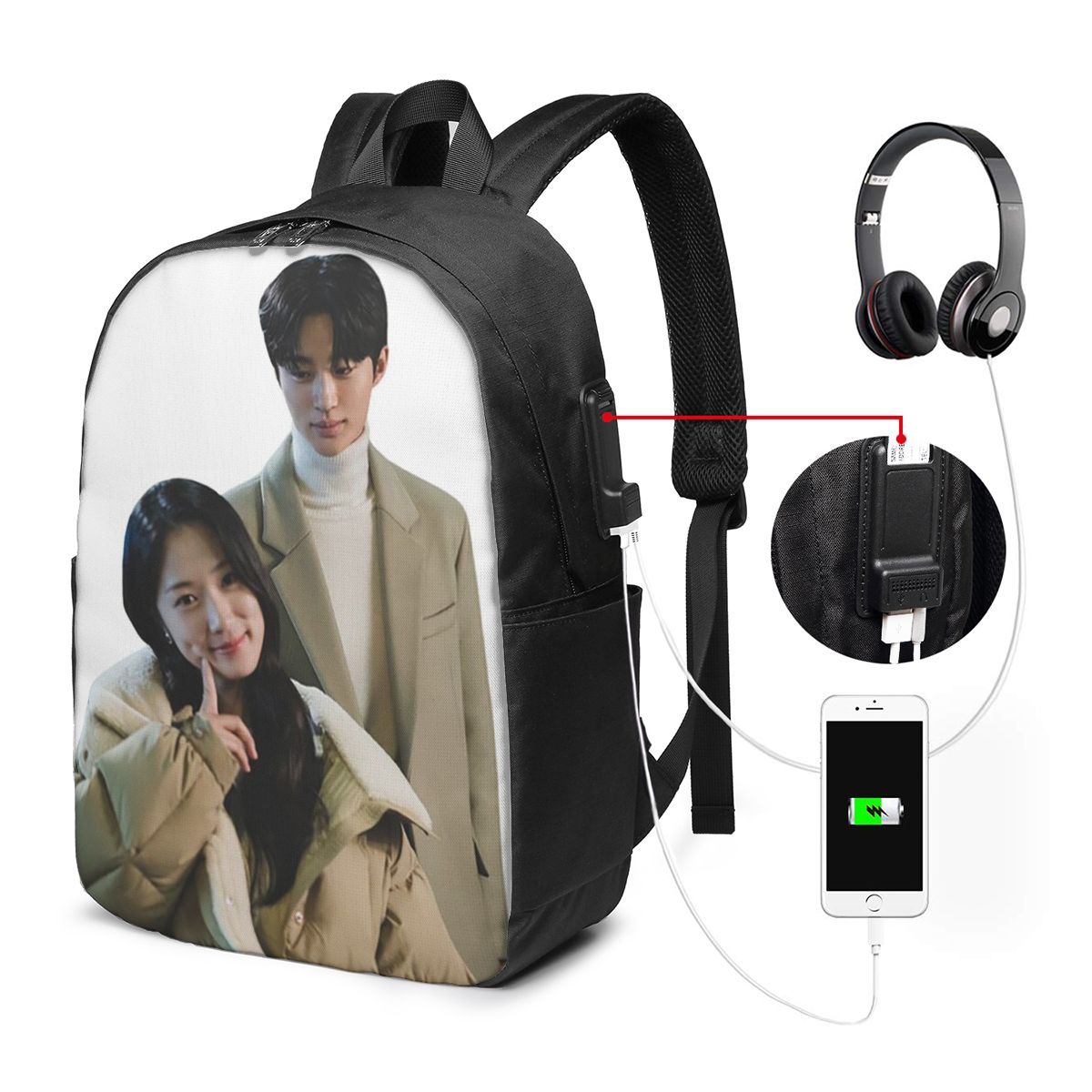 Lovely Runner Kdrama Fanart Ba - Women Bags College recensione e prezzo