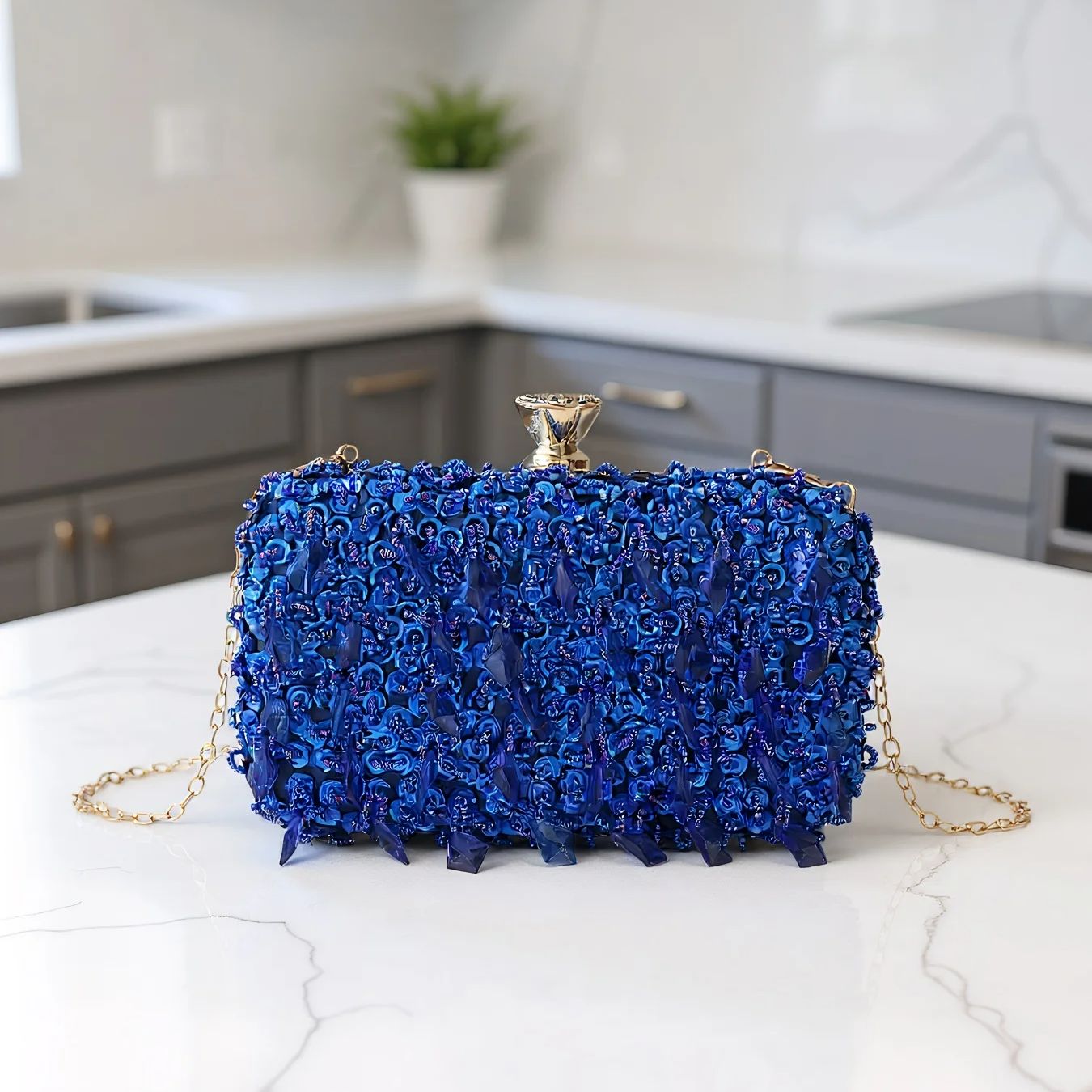 Sky Blue Color Tassel Evening  - Evening Bag Beaded recensione e prezzo
