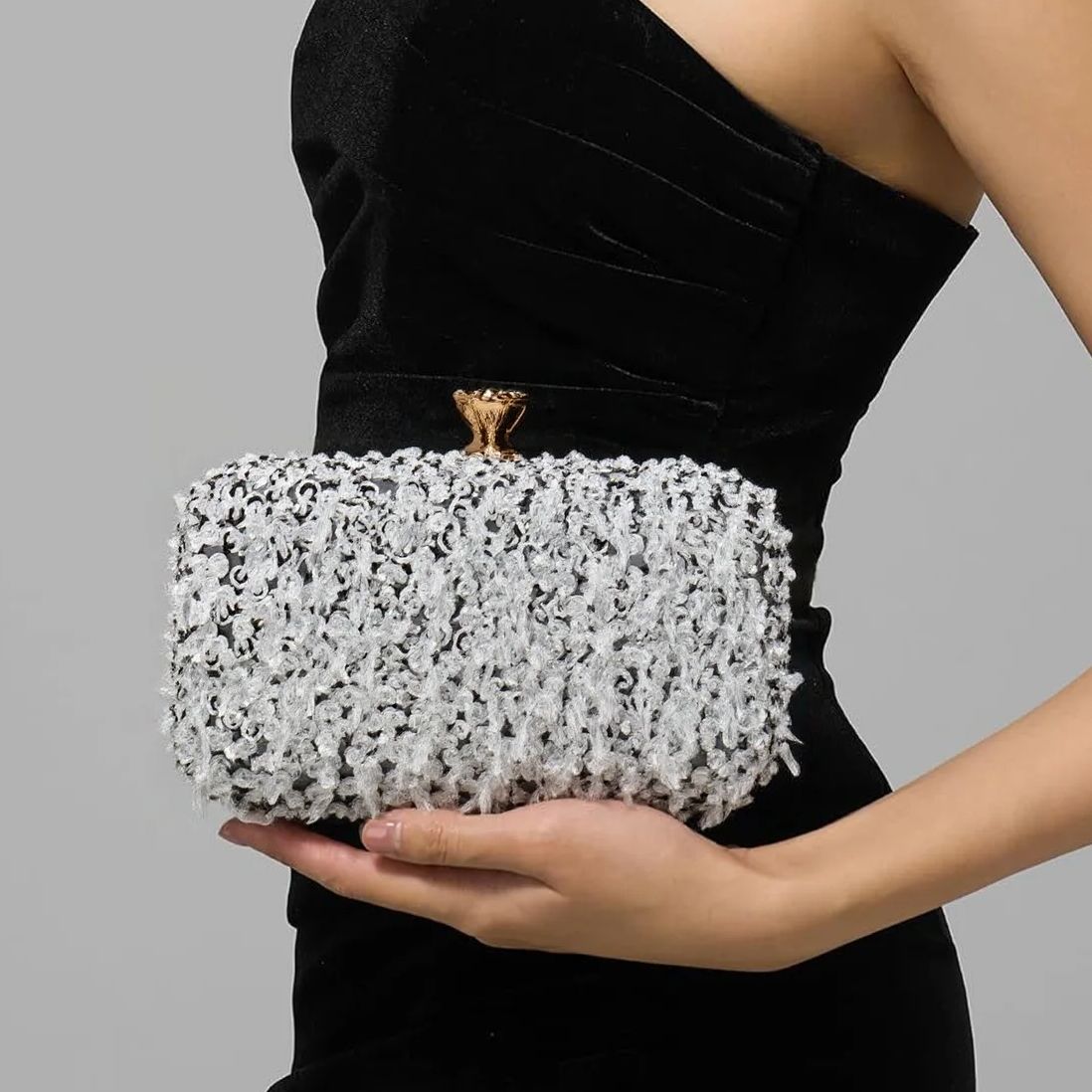 Sky Blue Color Tassel Evening  - Evening Bag Beaded recensione e prezzo