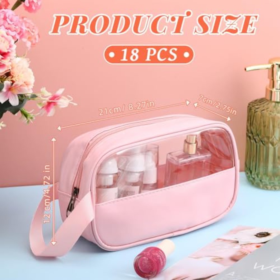 18 Pcs Clear Cosmetic Bags Bul - Women'S Bags Travel recensione e prezzo