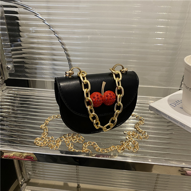 PU CHAINS Hasp Cherry Decorati - Women Bags Designer Sale recensione e prezzo