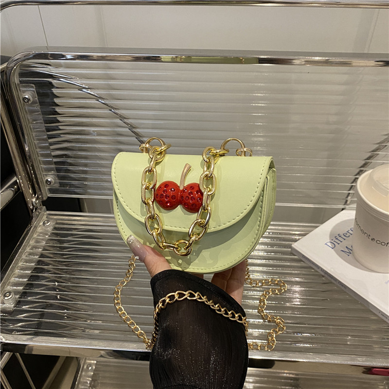 PU CHAINS Hasp Cherry Decorati - Women Bags Designer Sale recensione e prezzo