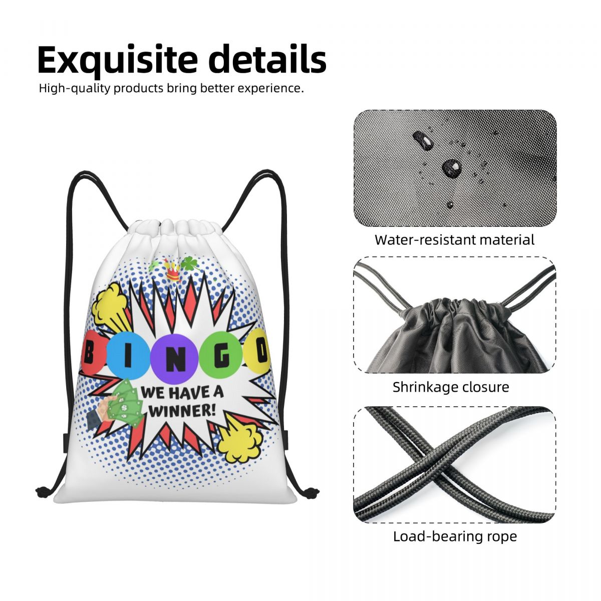 Bingo We Have A Winner Drawstr - Women Bags Winners recensione e prezzo